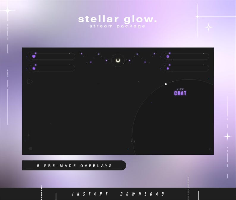Stellar Glow - Twitch Pack - Animated Stream Pack - Streaming Scenes ...