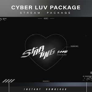 Cyber luv y2k animated screens - Animated scenes for twitch -  Aesthetic screens - Animated screens - Twitch Ovelay - Twitch - Stream