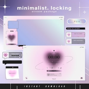 Minimal Twitch Pack - Animated Minimal  Stream Pack - Streaming Scenes - Twitch overlays - Animated screens - Twitch Panels