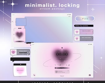 Minimal Twitch Pack - Animated Minimal  Stream Pack - Streaming Scenes - Twitch overlays - Animated screens - Twitch Panels