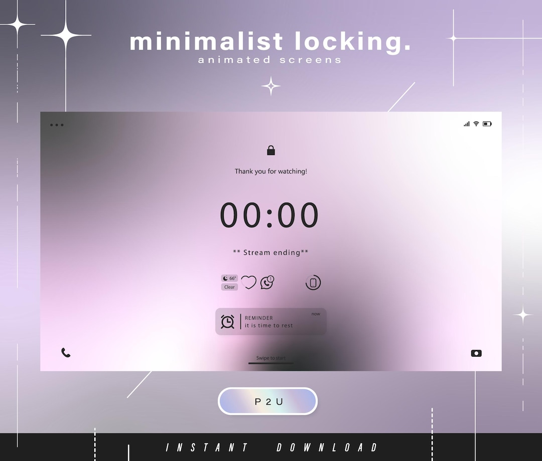 Minimalist Locking - Animated Screens - Animated Scenes for Twitch ...