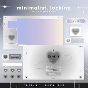 Minimal Twitch Pack - Animierte Minimale Stream Pack - Tracking-Szenen - Twitch Overlays - Animierte Bildschirme - Twitch Panels