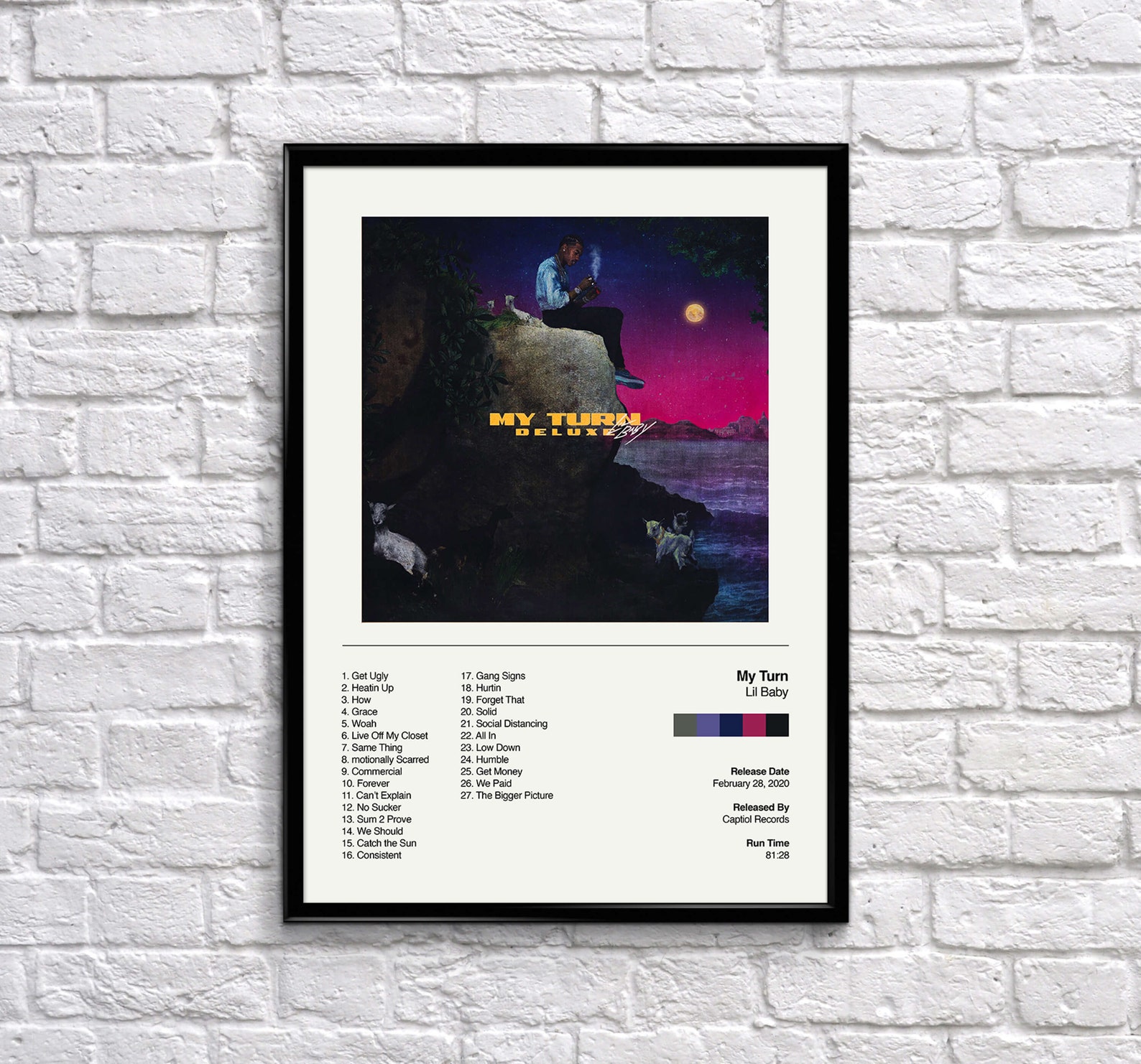 Lil Baby Poster My Turn Album Cover Poster Home Decor Etsy