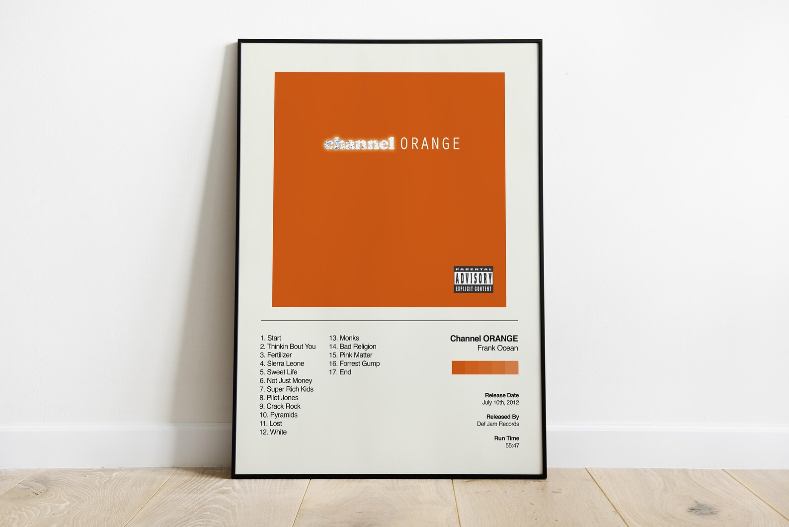 Frank Ocean Poster Channel Orange Album Cover Poster Etsy