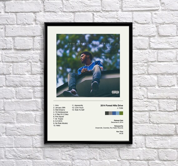 Album/Tracklist Decor Wall Digital Art Poster J Cole 2014 Forest Hills Drive Album/Tracklist Decor Wall Digital Art Poster J Cole 2014 Forest Hills Drive