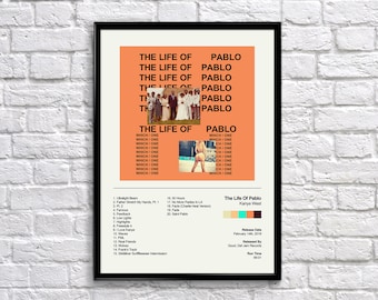 Kanye West The Life Of Pablo Rap Hip Hop Art Music Poster 13x20" 24x36" 27x40" 