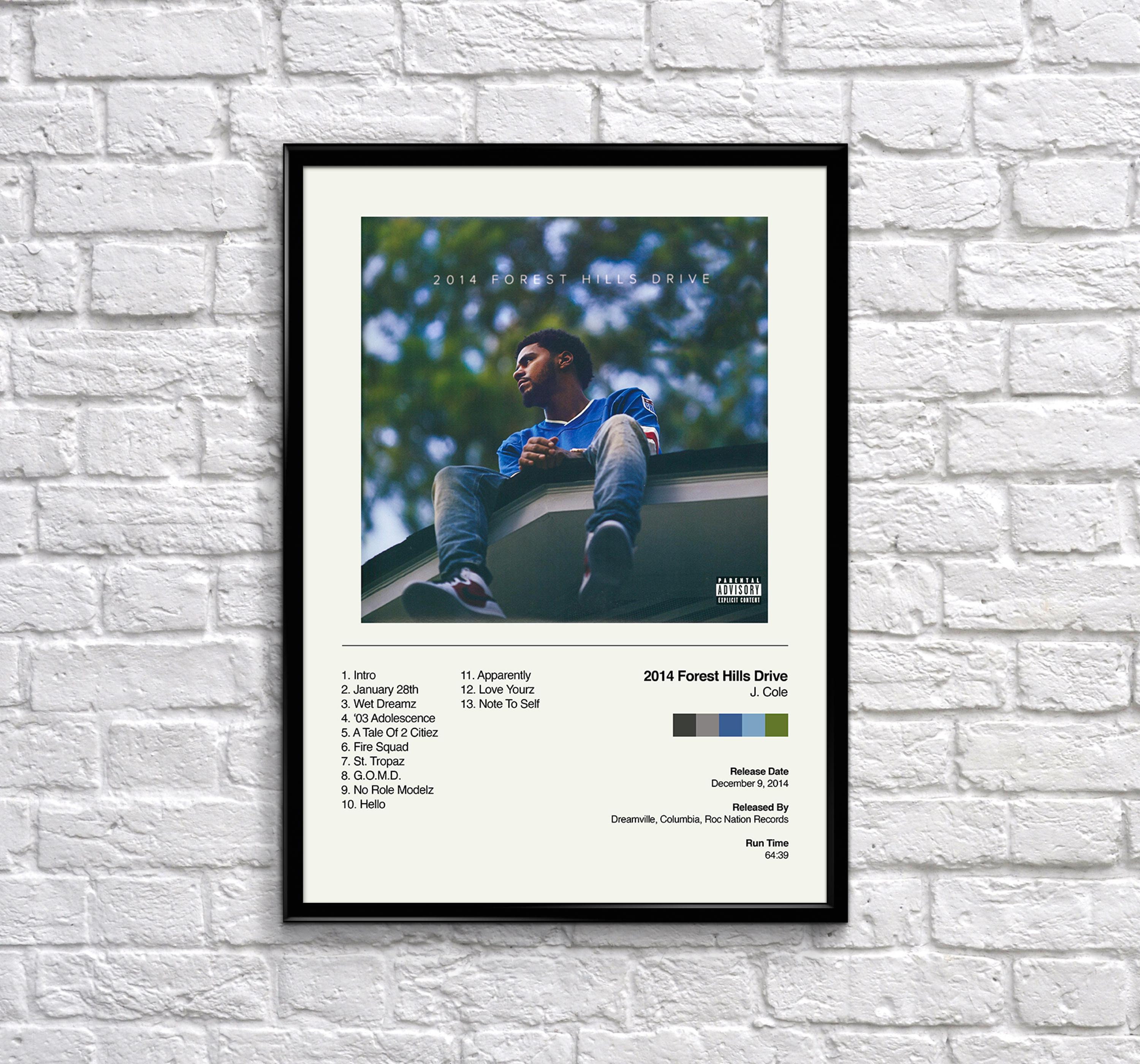 J. Cole Poster | 2014 Forest Hills Drive Album Cover Poster | Rap Pos…