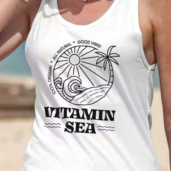 Vitamin Sea Digital Design for T-shirts, Hats, Hoodies & More - Available in Black and Color, PNG or SVG files