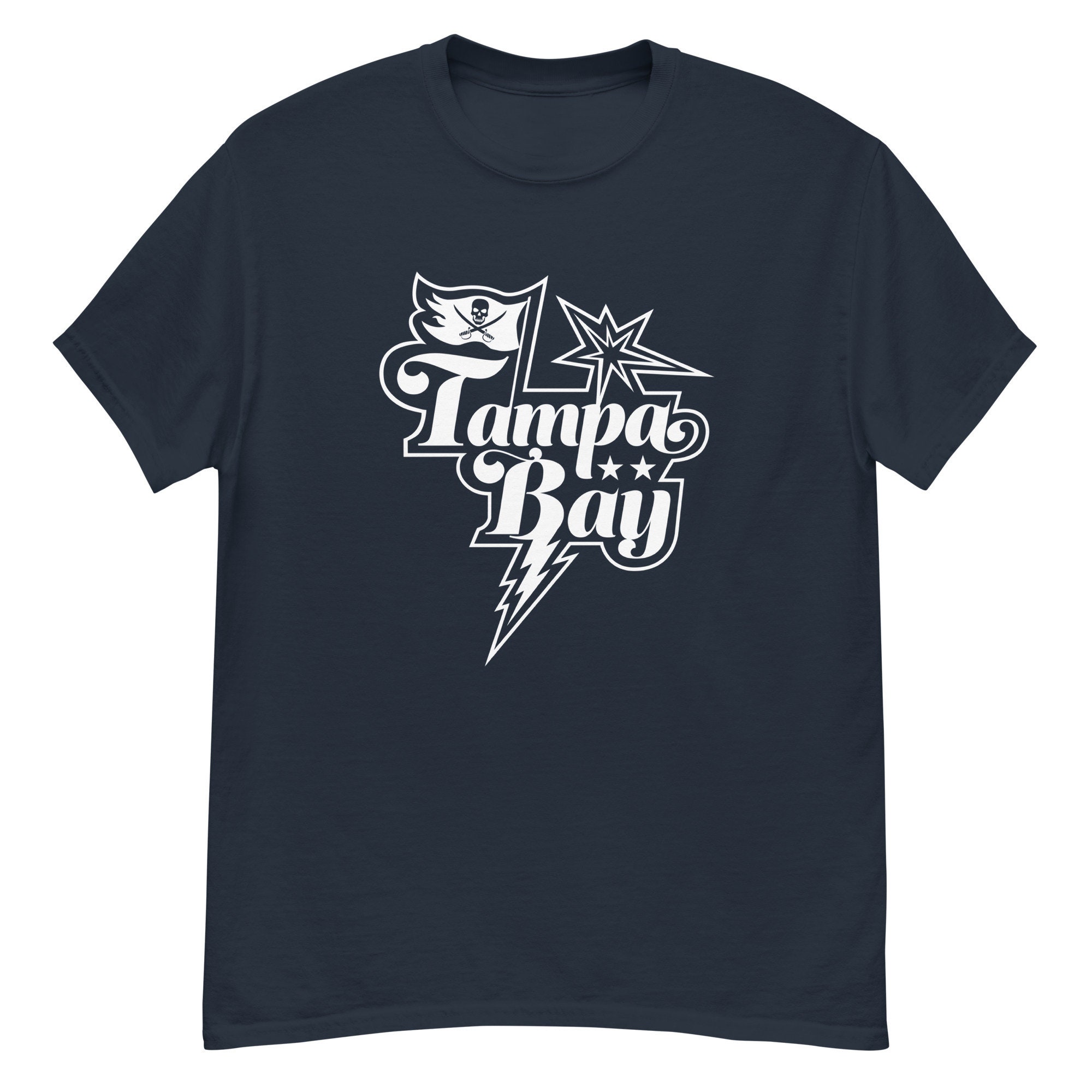 Tampa Bay Buccaneers Bay Rays Bay Lightning skyline logo shirt