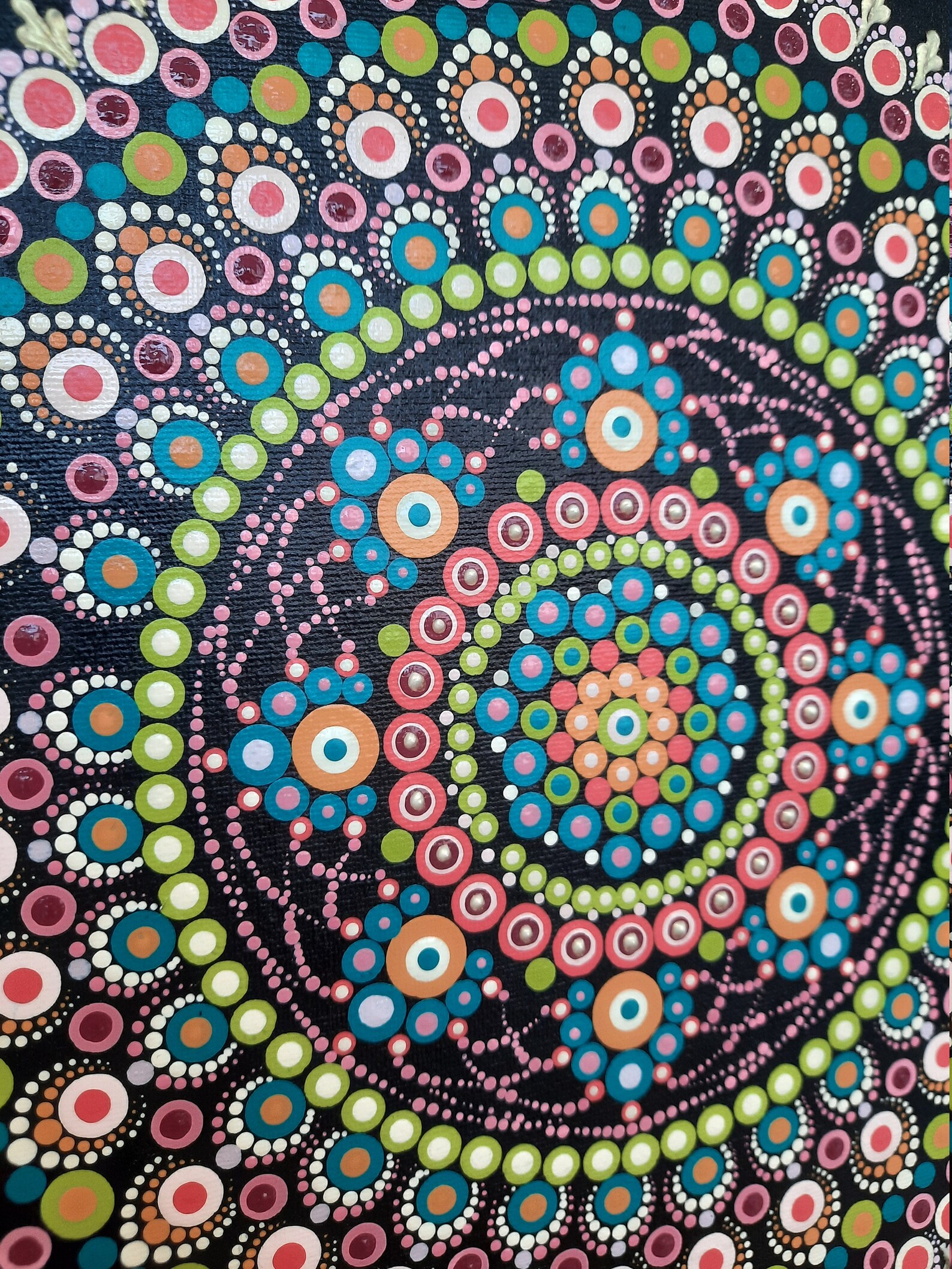 Mandala Leinwand 12 von 12 von Dot Kunst bunten Etsy