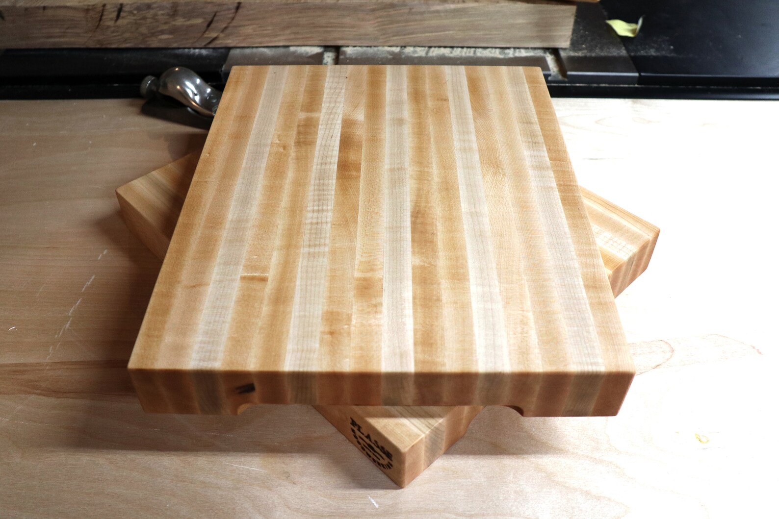 Handmade Maple Cutting Board Routed Side Handles 12x15 Etsy
