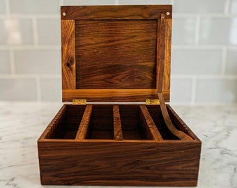 Handmade Wooden Trading Card Box (4 Rows)