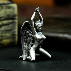 Gefallener Engel 925 Silber Anhänger-Nude Art Halskette-Sexy Engel Anmutiger Körper Anhänger Geschenk