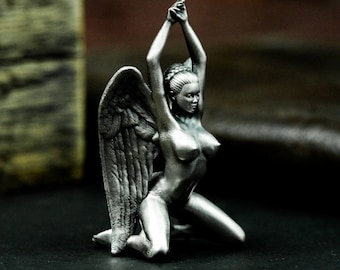 Fallen Angel 925 Silver Pendant-Nude Art Necklace-Sexy Angel Graceful Body Pendant Gift