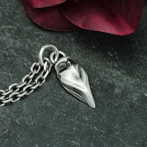 Simple Geometric Owl 925 Silver Pendant - Cute Little Owl bird Gift Necklace