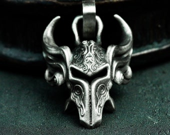 Gladiator Helmet 925 Silver Pendant - Knight Necklace