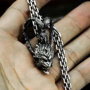 Wrathful Monkey King Silver Pendant - Journey to the West