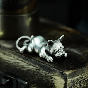 French Bulldog 925 Silver Pendant-Cute Pet Dog Necklace-Bulldog Silver Pendant
