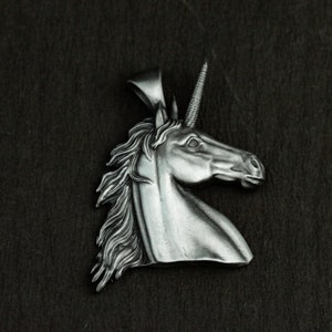 Unicorn 925 silver pendant necklace - Mythical unicorn horse mount silver necklace - Handmade silver jewelry personalized gift