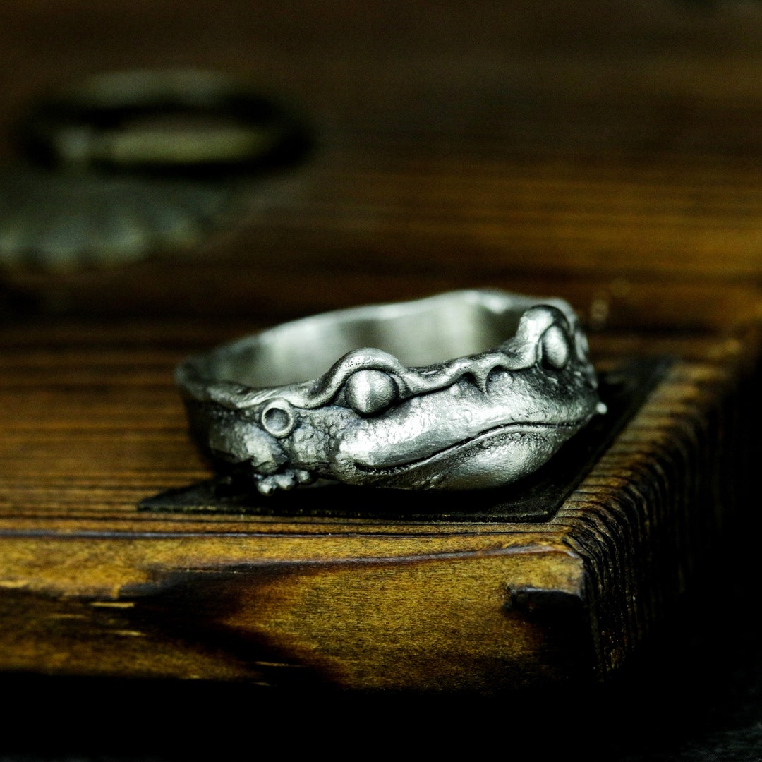 Frog Ring: 925 Sterling Silver Animal Ring - Etsy