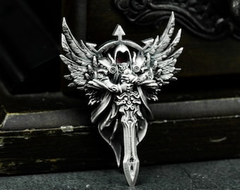 Archangel - Guardian Angel - Raphael - Holy War Armor - Unique Handmade 925 Silver Pendant Necklace