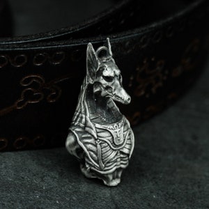 Egyptian god of death - Anubis Skull - Mythical figure - Anapa 925 silver necklace pendant - Mysterious 925 sterling silver Pendant