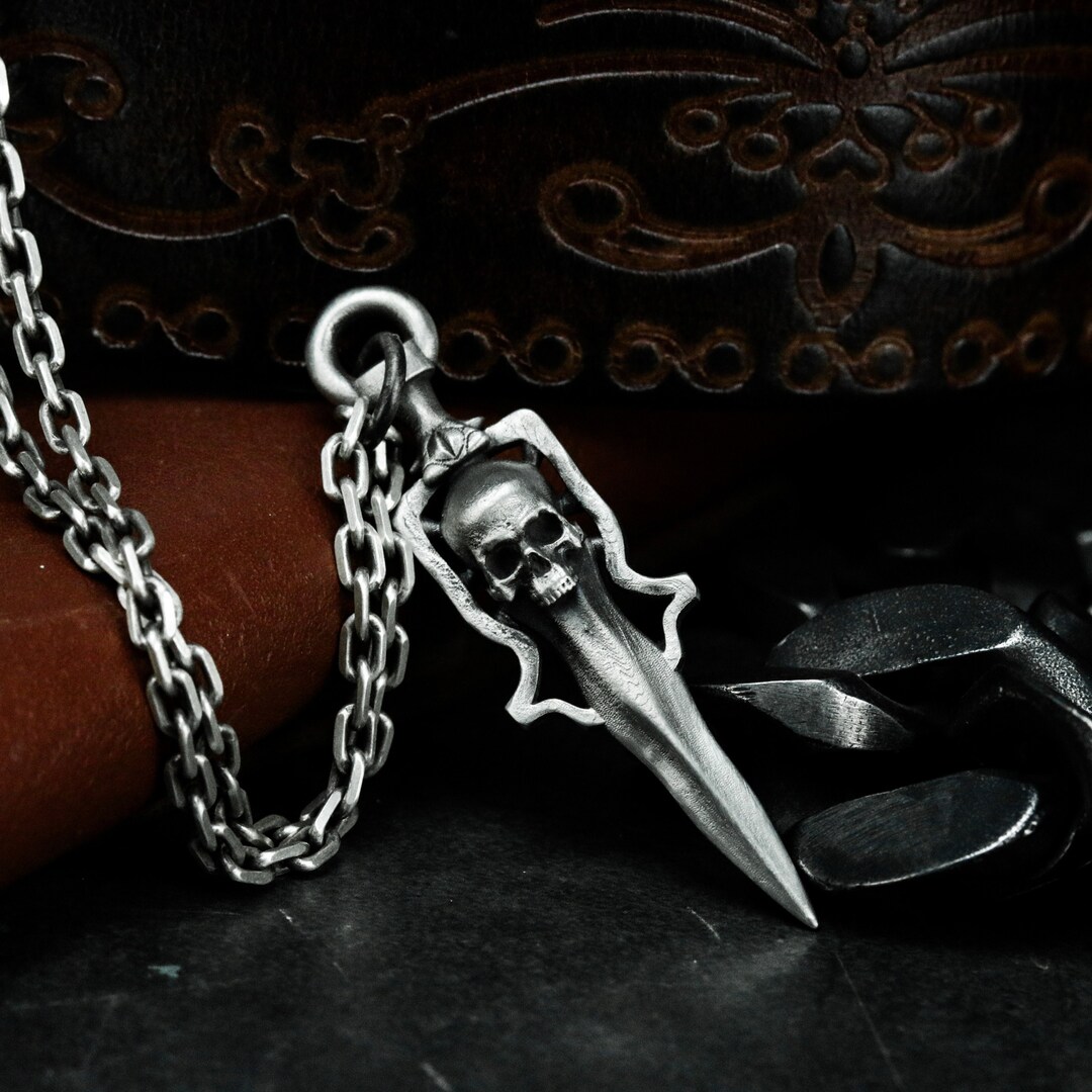 ネックレス・チョーカー BLENDOFF Knightly Dagger Necklace Silver 925 925 Silver Dagger Necklace, Silver Gift - Etsy