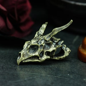 Gothic Dragon Skull 925 Sterling Silver Pendant - Handmade image 5