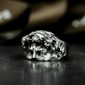 Broken David Silver Ring - Michelangelo&#39;s David Ring - Italian Statue David Art Ring