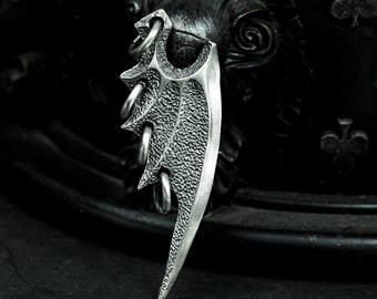 Ängel Demonvinge Hänge - Skelett Silver Konst Smycken