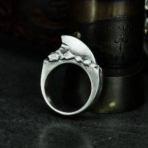 Shark fin 925 silver Ring - Ruthless killer Ring - Personality gift of the sea master - Craftsman made