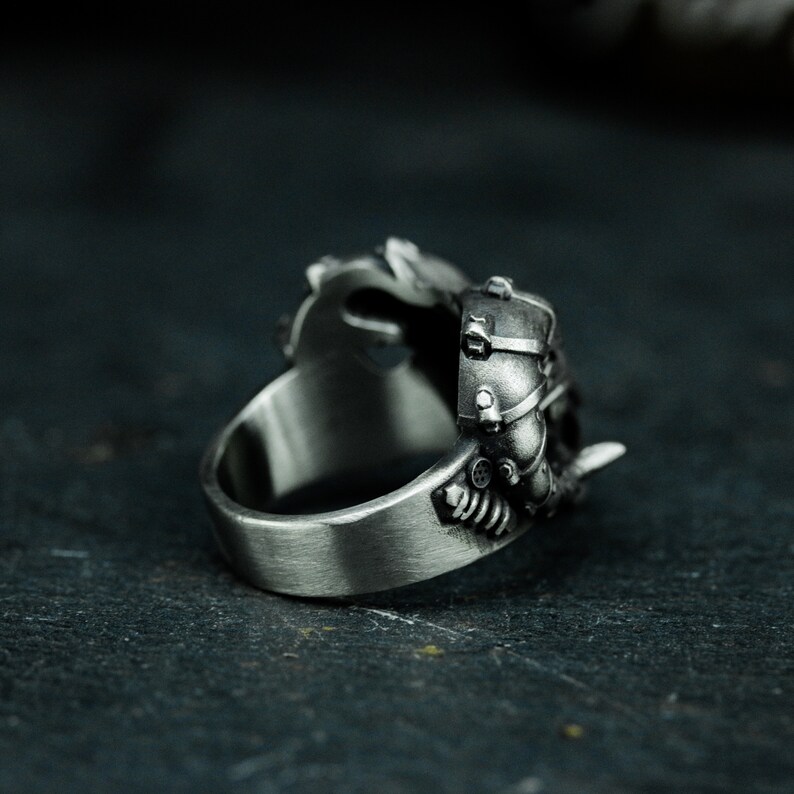 Cyber Sheep Silver Ring: Doomsday Mech Animal Ring - Etsy