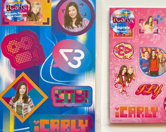 iCarly Magnet Sets - Sealed Deadstock - Licensed Nickelodeon Viacom Collectibles - 14 Count Magnetic Frames, 10 Count Magnets - YOU PICK 1
