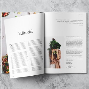This spread shows an editorial page with running text and one vertical picture, as well as a quotation.