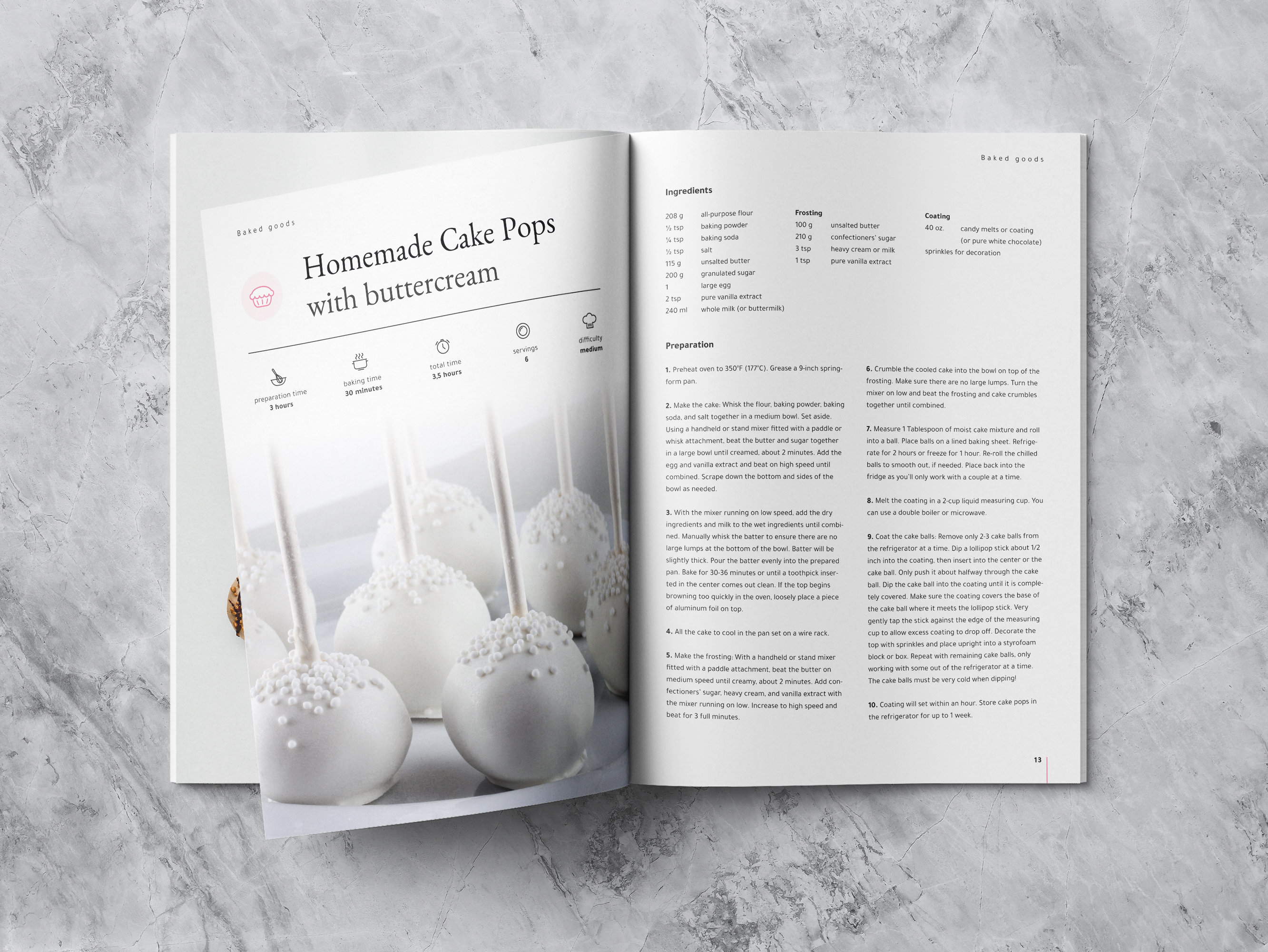 Minimalist Cookbook Template Adobe Indesign Affinity Etsy