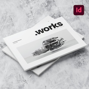 Modelo de Portfólio Minimalista | Adobe InDesign