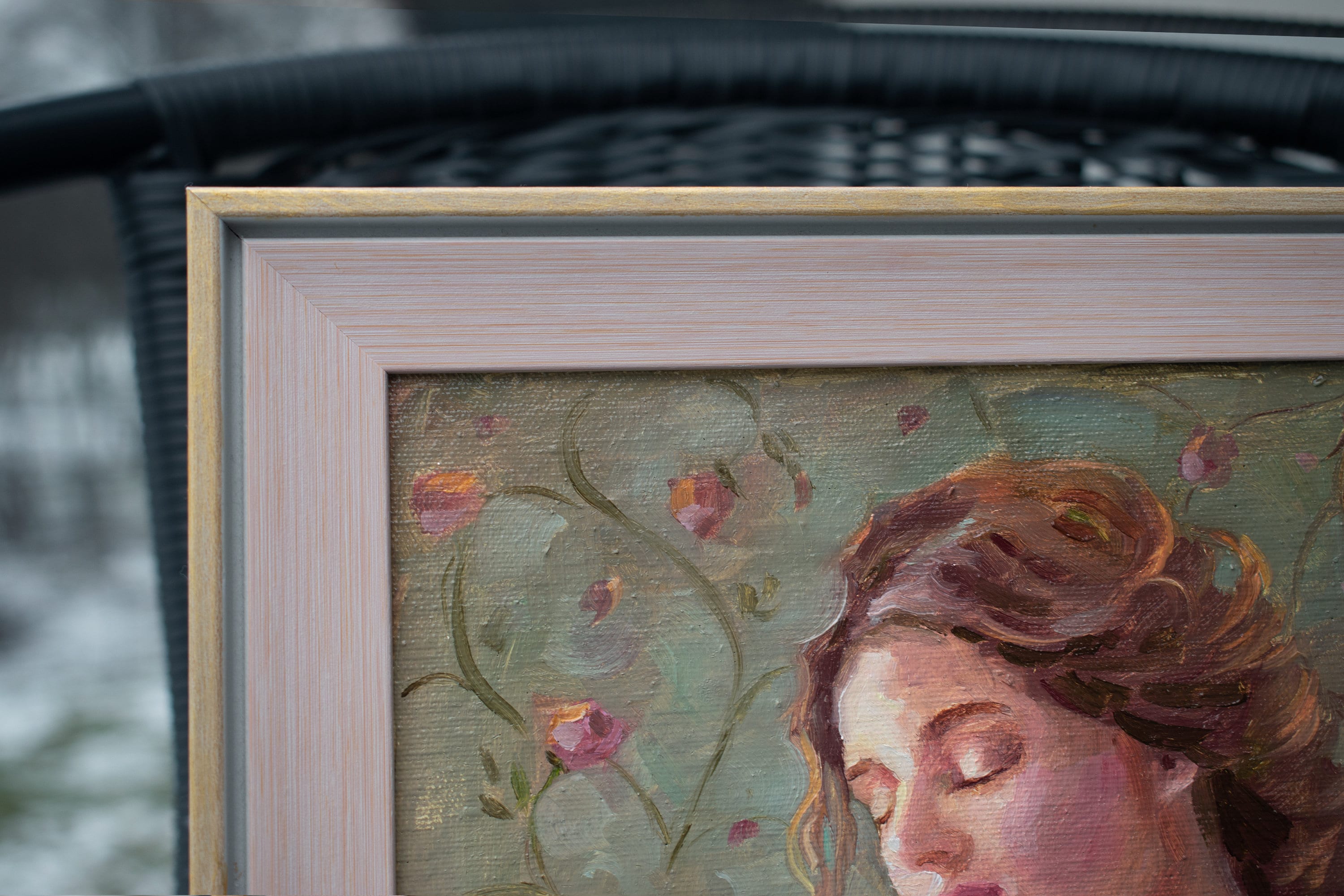 Woman Portrait - Framed Original Oil Painting - Christmas Gift ...