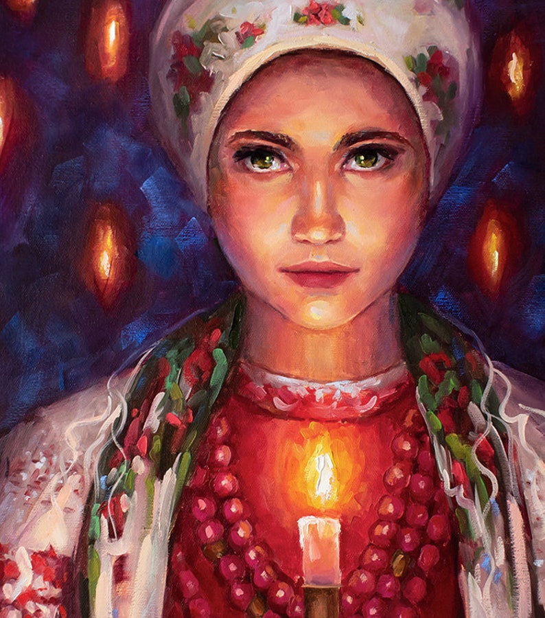 Ukraine Girl Original Oil Painting Ukrainian Woman Portrait Etsy
