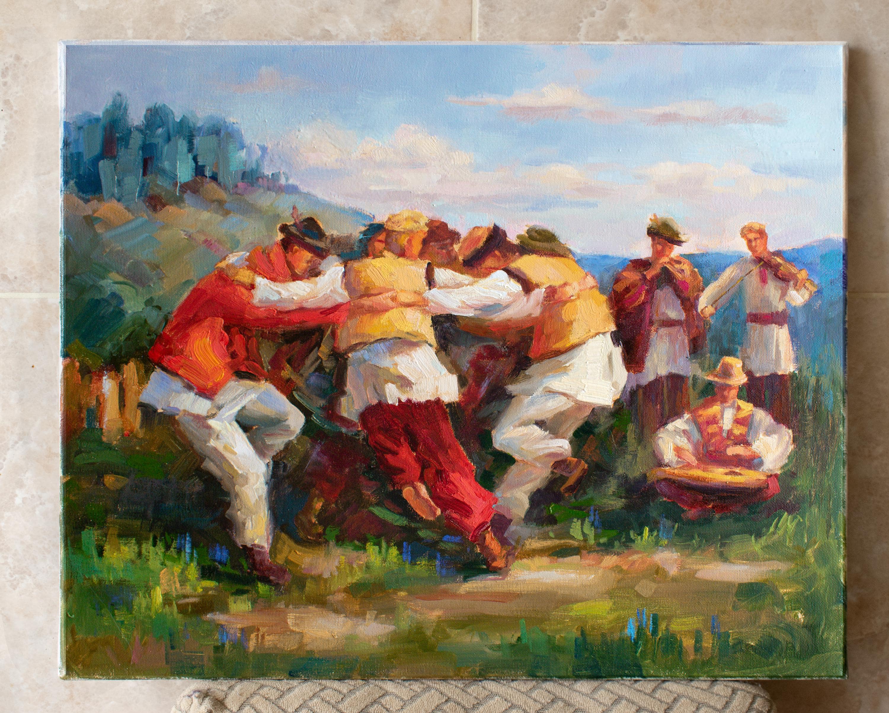 Ukrainische Tänzer Kopie von M. Malynka - Ölgemälde - Ukrainischer Volkstanz - Ethnische Kunst - Symbol Ukraine