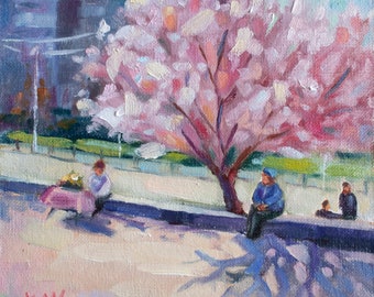 Spring Landscape Original Oil Painting  - Mother&#39;s Day Gift - Room Wall Decor