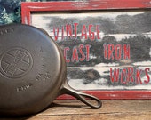 Griswold Large Block Label (LBL) No. 8 Skillet EPU, p n 704 Circa 1930 39 s Antique Collectible Cookware Vintage Cast Iron Vintage Cookware
