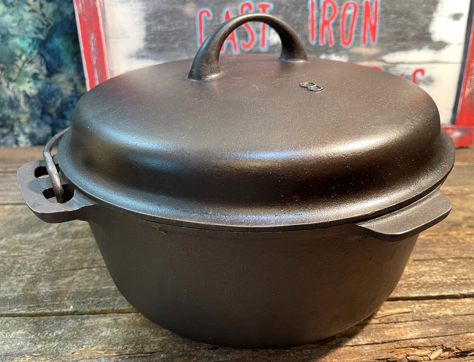 Griswold Iron Mountain No. 8 Dutch Oven with Self Basting Lid Etsy
