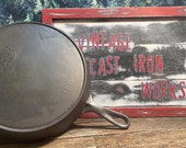 Favorite Piqua Ware No. 10 Smiley Logo Skillet with Heat Ring, Circa 1916 - 1934, Piqua Hollow Ware, Vintage Cast Iron, Vintage Cookware