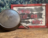 Favorite Piqua Ware No. 8 Smiley Logo Skillet with Heat Ring, Circa 1916 - 1934, Piqua Hollow Ware, Vintage Cast Iron, Vintage Cookware