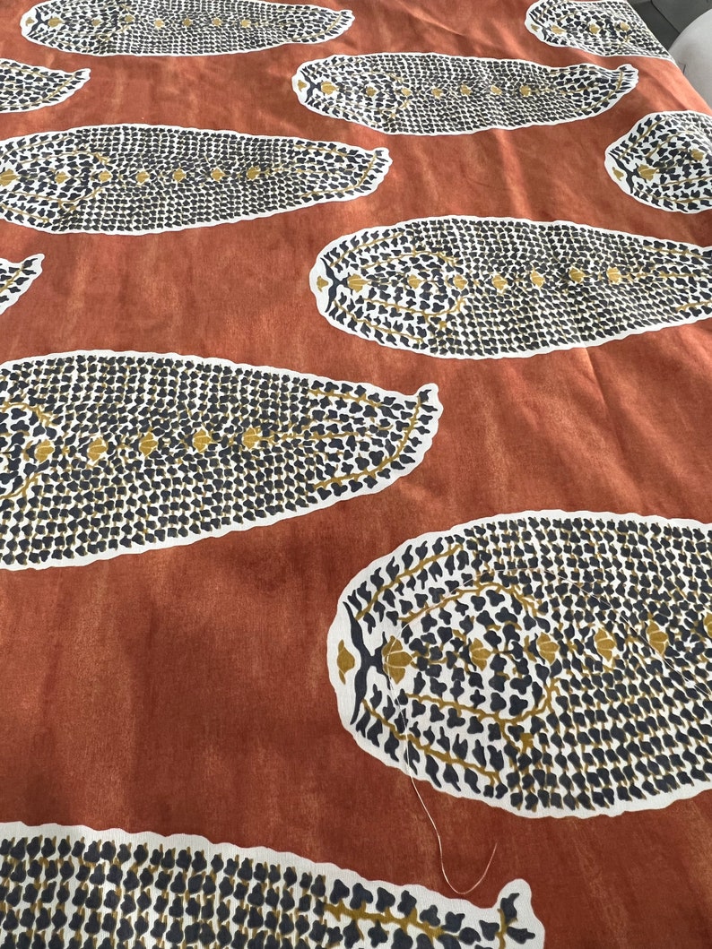 519039 Paisley Stamp Persimmon by Robert Allen /duralee Fabric Etsy