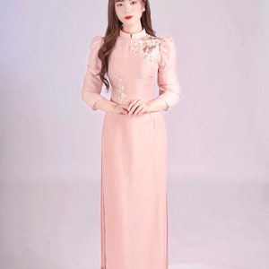 Vietnamese Silk Dress áo Dài Cách Tân Ao Dai Wedding, Ao Dai for Girls ...