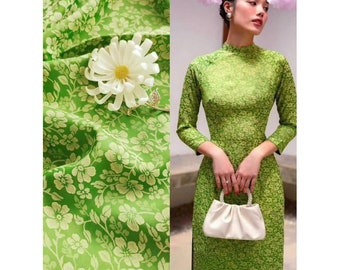Vietnamese traditional Ao dai silk  beautiful (áo dài gấm cao cấp ) ,For wedding, Ao Dai for Girls, Ao Dai for Women, Ao Dai Viet Nam