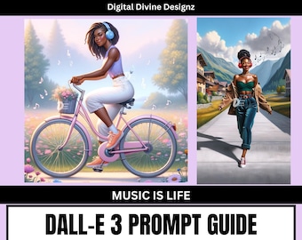 Dall-E3 & ChatGPT Music is Life Prompt Guide | 12 Sample Prompts | PDF | AI Prompt Guide | African American AI Art