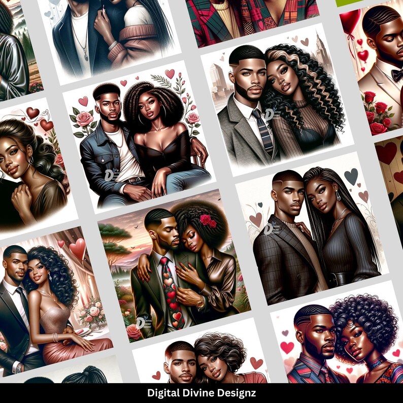 ChatGPT Dall-E3 Romantic Bliss Prompt Guide | PDF | 12 Sample Prompts | AI Prompt Guide | Black Love Prompts image 2
