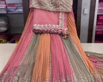 Multi color Lehenga Choli For Women Indian Wedding Bridal Party Wear Ghagra Choli Bollywood Designer Traditional Festival Wear Lengha Choli